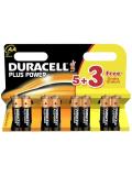 Duracell Plus Power Batteries pack 8 AA and AAA