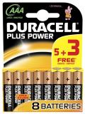 Duracell Plus Power Batteries pack 8 AA and AAA