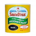 Sandtex Ultra Smooth Masonry Paint Microseal Technology 5 Litre Black