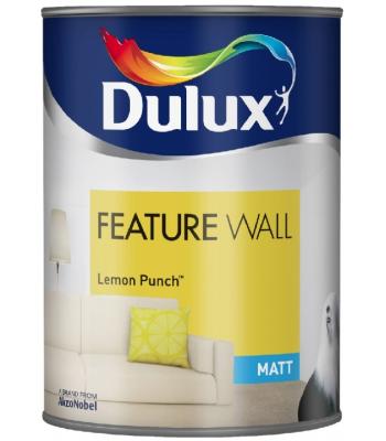 Dulux Paint Feature Wall Matt Emulsion 11 Colours Lemon Punch 1.25 Liter