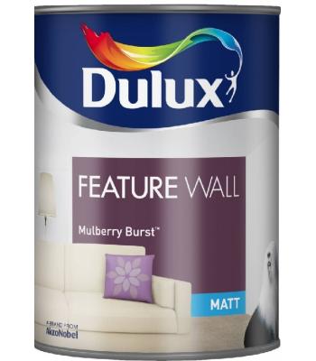 Dulux Paint Feature Wall Matt Emulsion 11 Colours Mulberry Burst 1.25 Liter