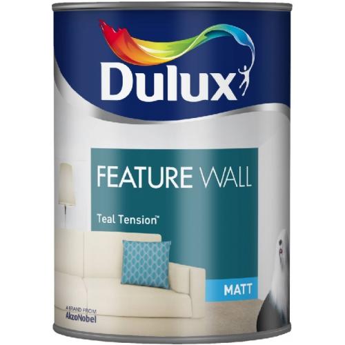 DARK TEAL (Soft Sheen) EMULSION - FEATURE WALL PAINT/GEOMETRIC WALLS - 1LTR