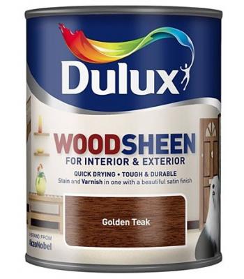 Dulux Interior and Exterior Wood Stains and Varnish Wood-sheen Golden Teak 250ml