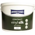 Johnstone's Vinyl Silk Contract Emulsion 10 Litre Paint for Interior Wall and Ceiling