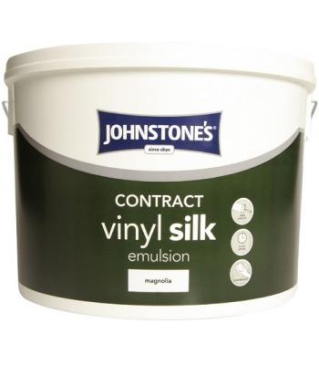Johnstone's Vinyl Silk Contract Emulsion 10 Litre Paint for Interior Wall and Ceiling