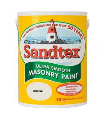 Sandtex Ultra Smooth Masonry Paint Microseal Technology 5 Litre Chalk Hill