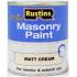 Rustins Quick Dry Masonry Paint Low Odour available in 4 Colours 250 ml Matt Finish