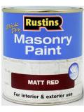 Rustins Quick Dry Matt Masonry Paint Low Odour available in 4 Colours 500 ml