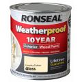 Ronseal Weatherproof 10 Year Exterior Wood Paint Gloss 750ml