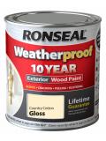 Ronseal Weatherproof 10 Year Exterior Wood Paint Gloss 750ml