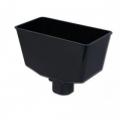 Down pipe hopper black 68 mm half round system