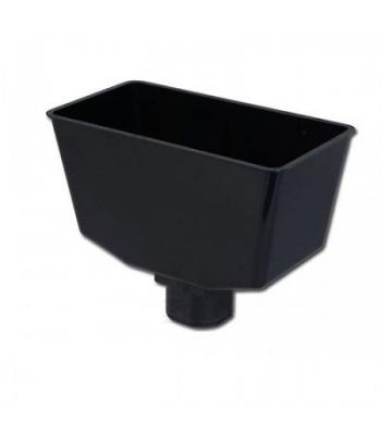 Down pipe hopper black 68 mm half round system