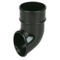 Down pipe shoe black 68 mm half round system