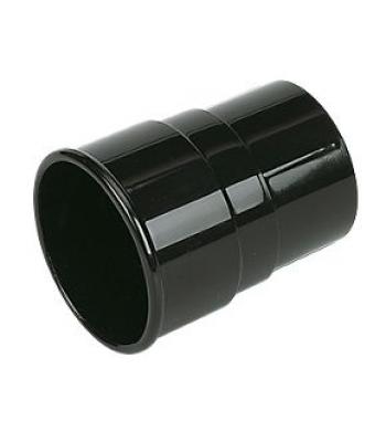 Down pipe socket black 68mm half round system