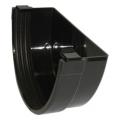 Half Round external stop end 112 mm black