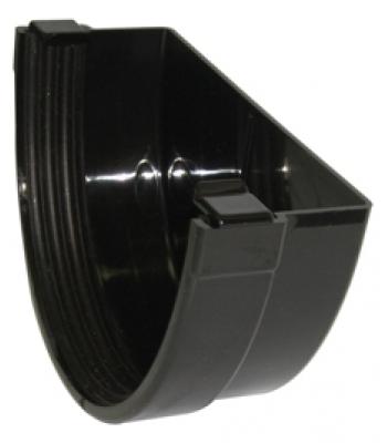 Half Round external stop end 112 mm black