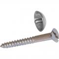 Securit S6793 Chrome Head Mirror Screws 32mm pck of 4