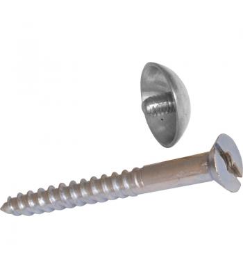 Securit S6795 Chrome Head Mirror Screws 50mm pck of 4