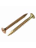 Wood Screw Multi-Purpose Twin Thread Zinc Yellow Cross Head 9 X 2” (4.5 x 50mm) Qty 200