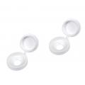 Snap-On White Plastic Screw Caps pck of 100