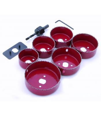 SupaDec Down Light Installation Kit Hole Saw 8 Pieces set 50 mm - 86 mm