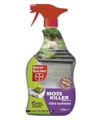 Bayer Moss Killer for Hard Surfaces Kills Moss Green Algae 1 Liter