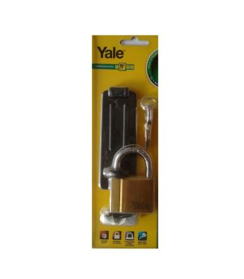 Yale 30mm Brass Pad Lock with Hasp