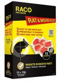 Raco Pro Paste Rat and Mouse Killer Targets Rodents Fast 72 x 10g Sachets 