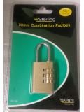 Sterling 30mm Combinaiton Pad Lock