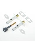 2 x YALE DOOR SECURITY BOLTS  WHITE FINISH 1 KEY + 2 bolts